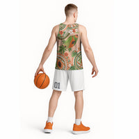 Hawaii Papaya Basketball Jersey Cute Cosplay Humuhumu Fish Plumeria Waves DT05 - Polynesian Pride