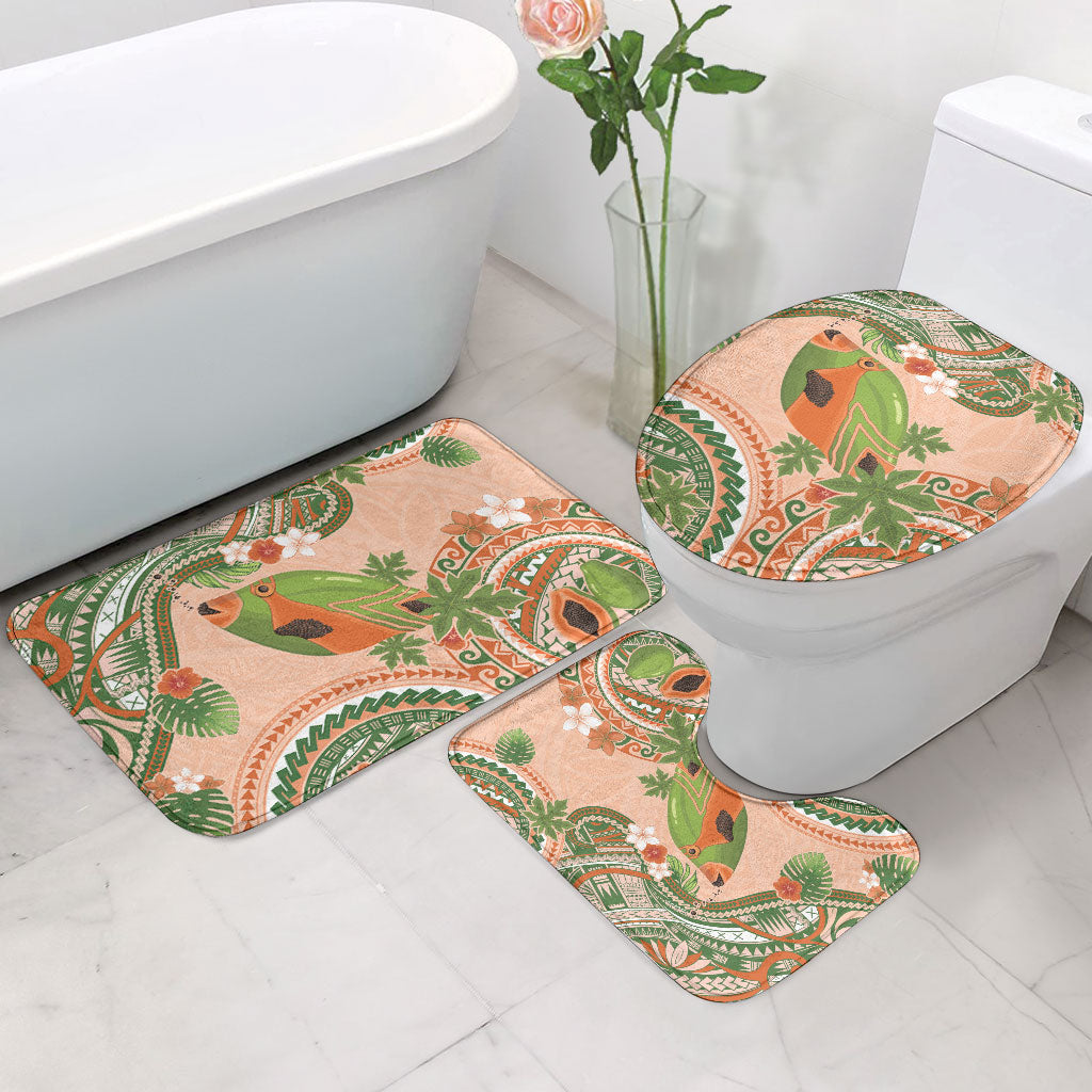 Hawaii Papaya Bathroom Set Cute Cosplay Humuhumu Fish Plumeria Waves DT05 - Polynesian Pride