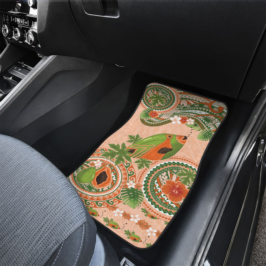 Hawaii Papaya Car Mats Cute Cosplay Humuhumu Fish Plumeria Waves DT05 - Polynesian Pride