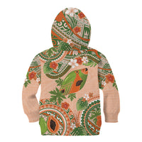 Hawaii Papaya Kid Hoodie Cute Cosplay Humuhumu Fish Plumeria Waves DT05 - Polynesian Pride