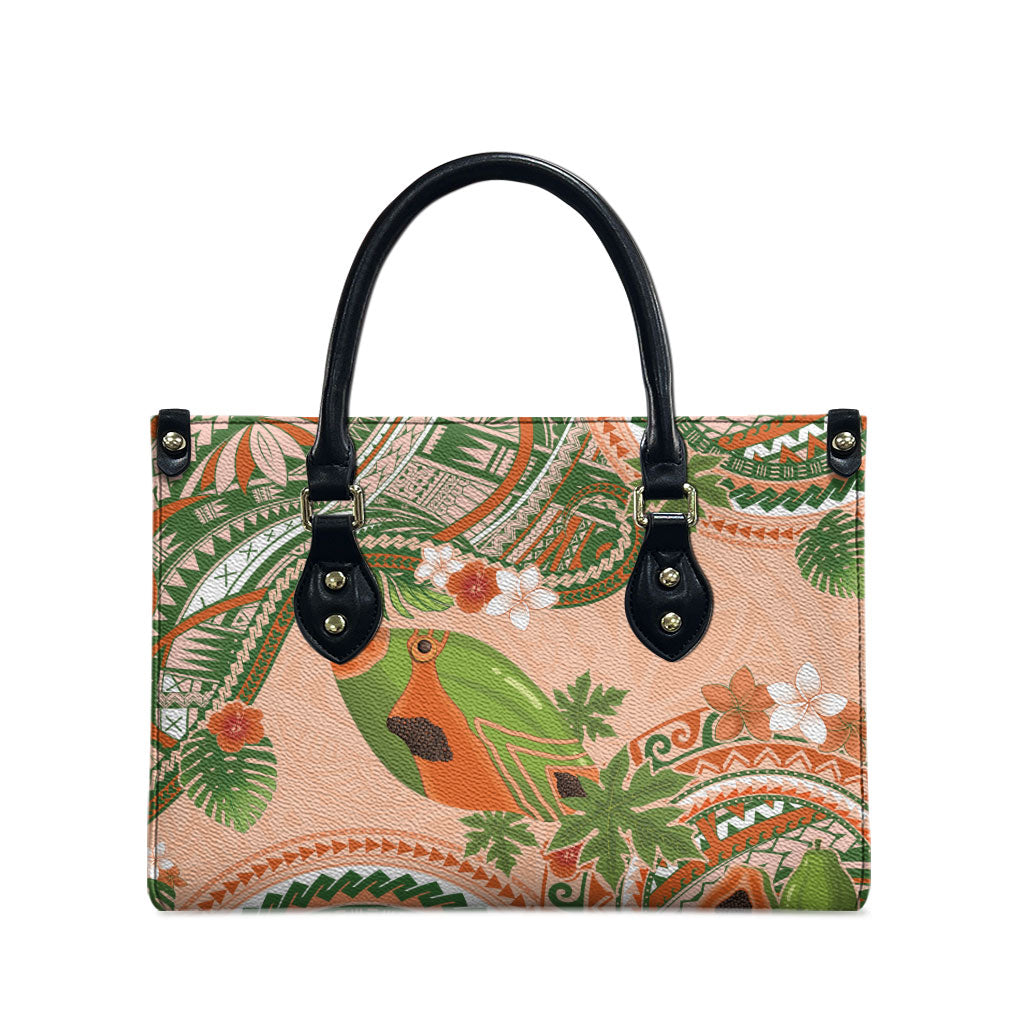 Hawaii Papaya Leather Bag Cute Cosplay Humuhumu Fish Plumeria Waves DT05 - Polynesian Pride