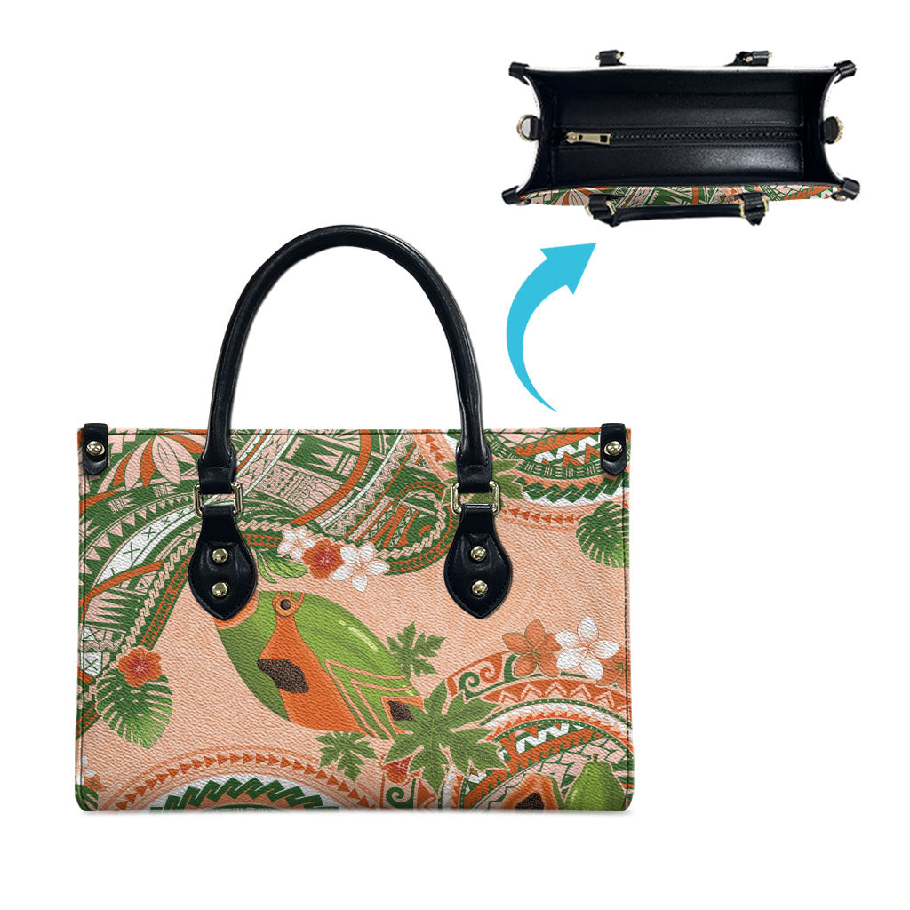 Hawaii Papaya Leather Bag Cute Cosplay Humuhumu Fish Plumeria Waves DT05 - Polynesian Pride