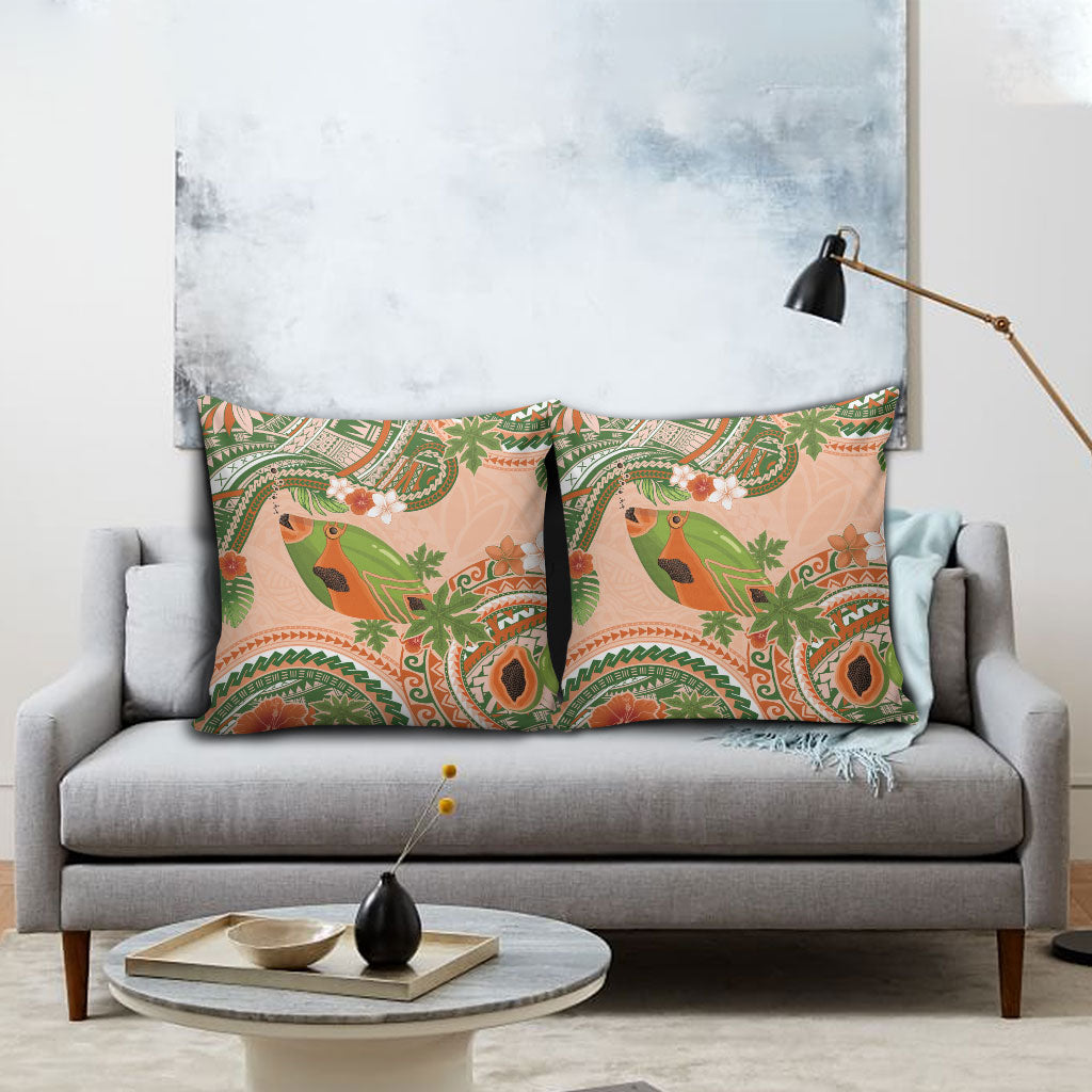 Hawaii Papaya Pillow Cover Cute Cosplay Humuhumu Fish Plumeria Waves DT05 - Polynesian Pride