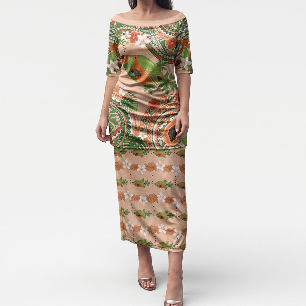 Hawaii Papaya Puletasi Cute Cosplay Humuhumu Fish Plumeria Waves