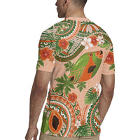 Hawaii Papaya Rugby Jersey Cute Cosplay Humuhumu Fish Plumeria Waves DT05 - Polynesian Pride