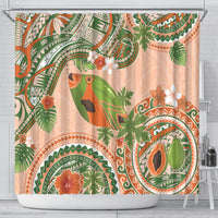 Hawaii Papaya Shower Curtain Cute Cosplay Humuhumu Fish Plumeria Waves DT05 - Polynesian Pride