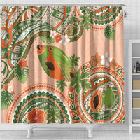 Hawaii Papaya Shower Curtain Cute Cosplay Humuhumu Fish Plumeria Waves DT05 - Polynesian Pride