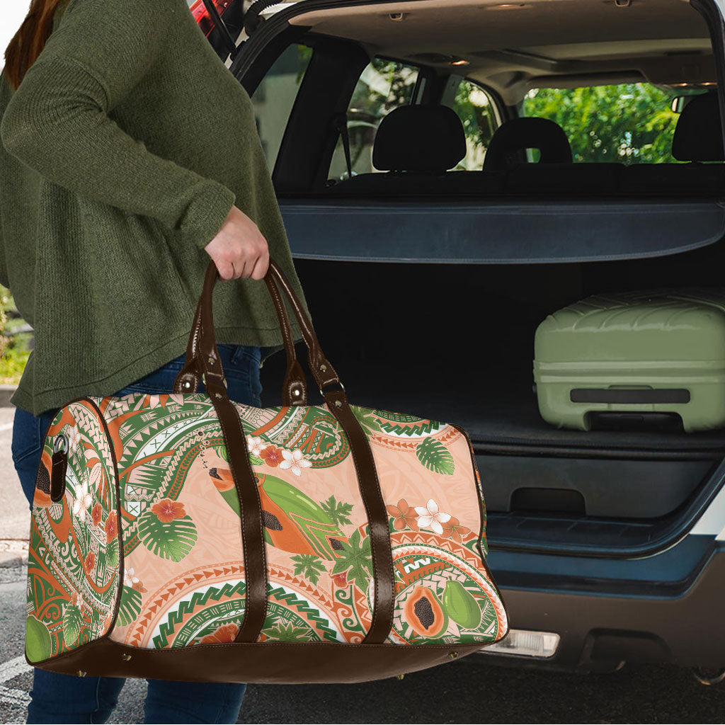 Hawaii Papaya Travel Bag Cute Cosplay Humuhumu Fish Plumeria Waves DT05 - Polynesian Pride