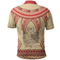 Tonga Language Week Polo Shirt Tribal Cross Ngatu Floral Pattern DT05 - Polynesian Pride
