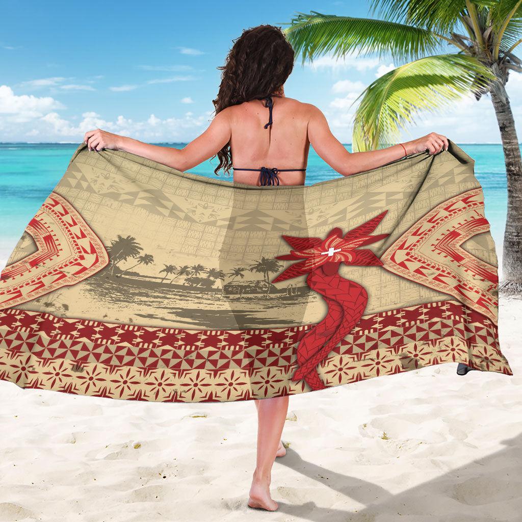 Tonga Language Week Sarong Tribal Cross Ngatu Floral Pattern