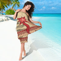 Tonga Language Week Sarong Tribal Cross Ngatu Floral Pattern