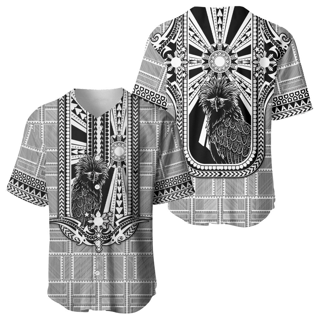 Mabuhay Philippines Festival Baseball Jersey Philippine Eagle Sun Three Stars Barong Pattern DT05 - Polynesian Pride