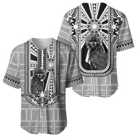 Mabuhay Philippines Festival Baseball Jersey Philippine Eagle Sun Three Stars Barong Pattern DT05 - Polynesian Pride
