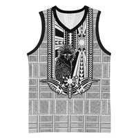 Mabuhay Philippines Festival Basketball Jersey Philippine Eagle Sun Three Stars Barong Pattern DT05 Unisex Gray - Polynesian Pride