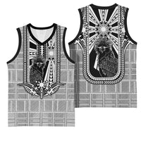 Mabuhay Philippines Festival Basketball Jersey Philippine Eagle Sun Three Stars Barong Pattern DT05 - Polynesian Pride