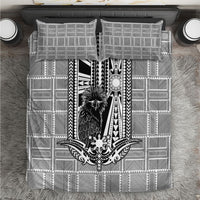 Mabuhay Philippines Festival Bedding Set Philippine Eagle Sun Three Stars Barong Pattern DT05 Gray - Polynesian Pride