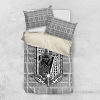 Mabuhay Philippines Festival Bedding Set Philippine Eagle Sun Three Stars Barong Pattern DT05 US Twin 172cm x 218cm Gray - Polynesian Pride