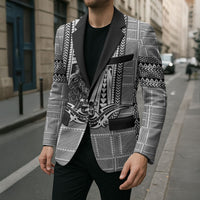 Mabuhay Philippines Festival Blazer Philippine Eagle Sun Three Stars Barong Pattern DT05 - Polynesian Pride