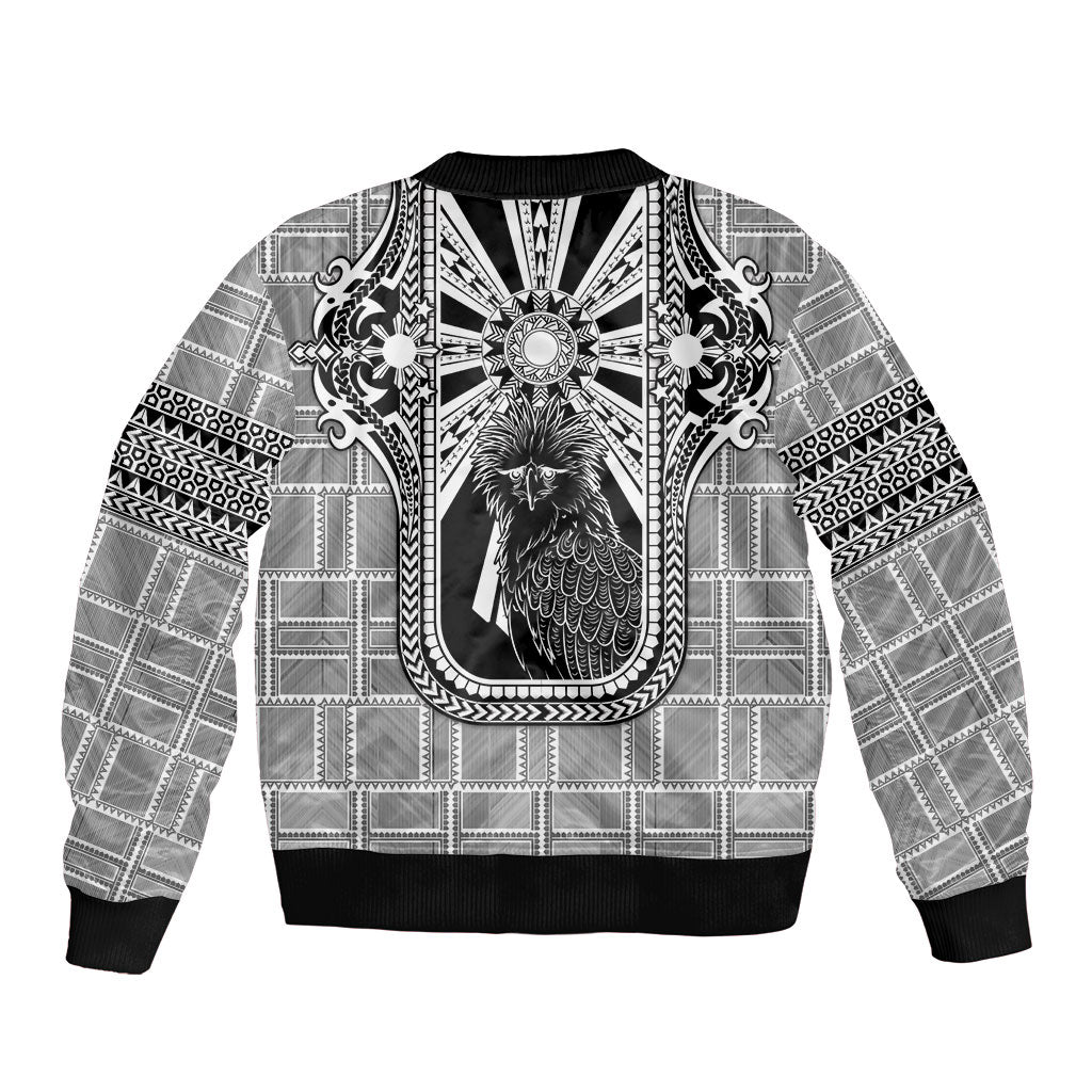 Mabuhay Philippines Festival Bomber Jacket Philippine Eagle Sun Three Stars Barong Pattern DT05 - Polynesian Pride