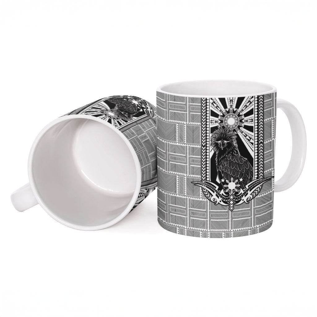 Mabuhay Philippines Festival Ceramic Mug Philippine Eagle Sun Three Stars Barong Pattern DT05 - Polynesian Pride
