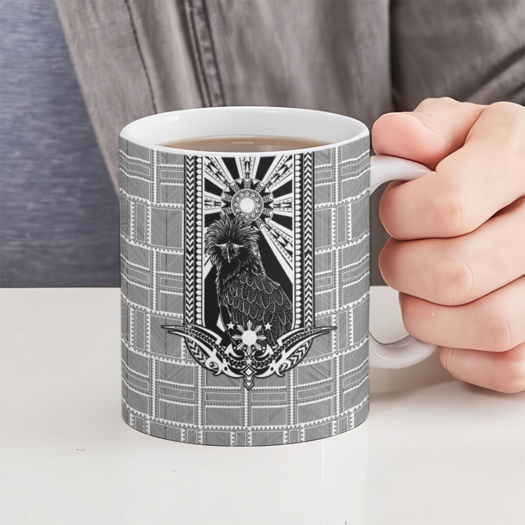 Mabuhay Philippines Festival Ceramic Mug Philippine Eagle Sun Three Stars Barong Pattern DT05 - Polynesian Pride