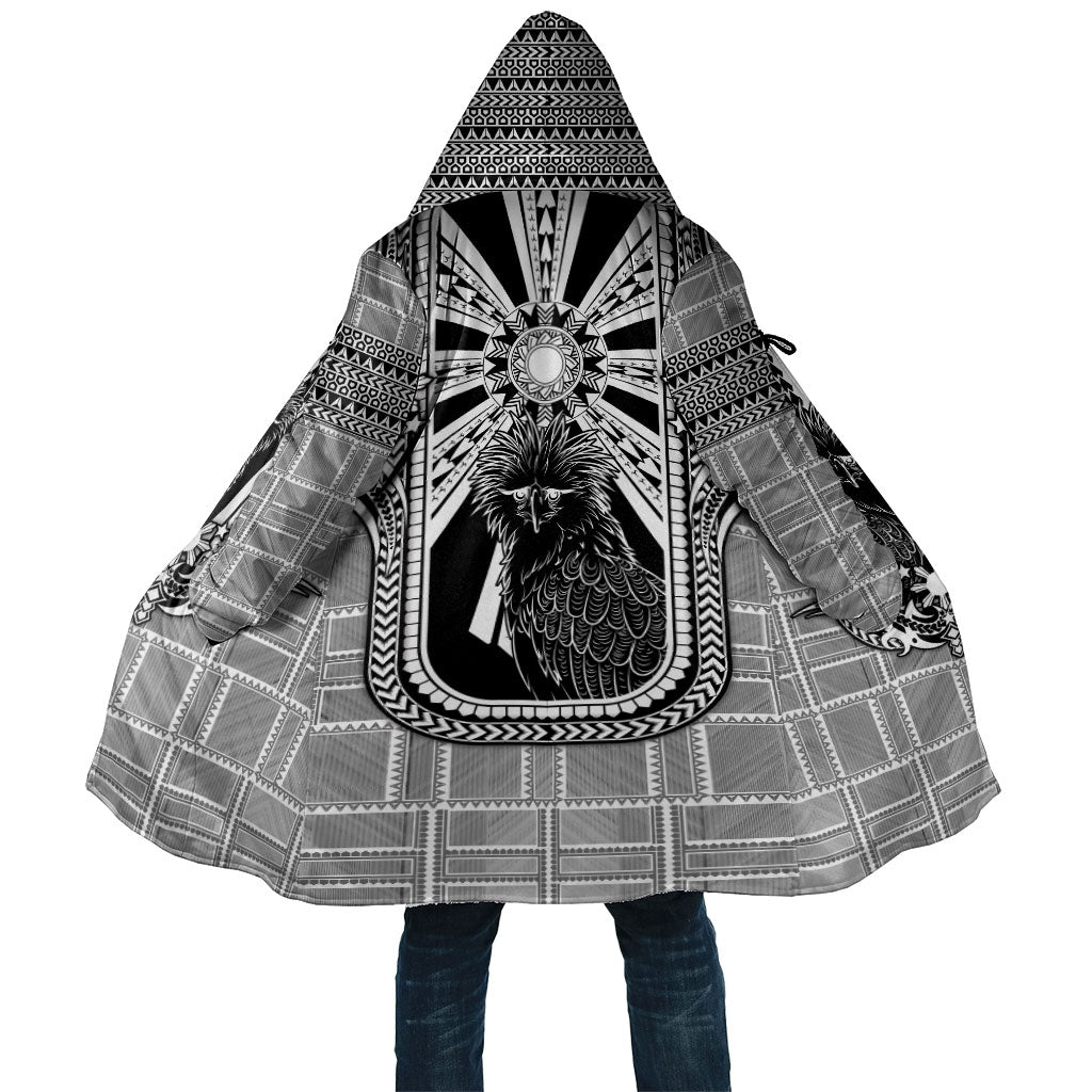 Mabuhay Philippines Festival Cloak Philippine Eagle Sun Three Stars Barong Pattern DT05 Unisex Gray - Polynesian Pride