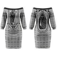 Mabuhay Philippines Festival Couples Matching Off The Shoulder Long Sleeve Dress and Hawaiian Shirt Philippine Eagle Sun Three Stars Barong Pattern DT05 - Polynesian Pride