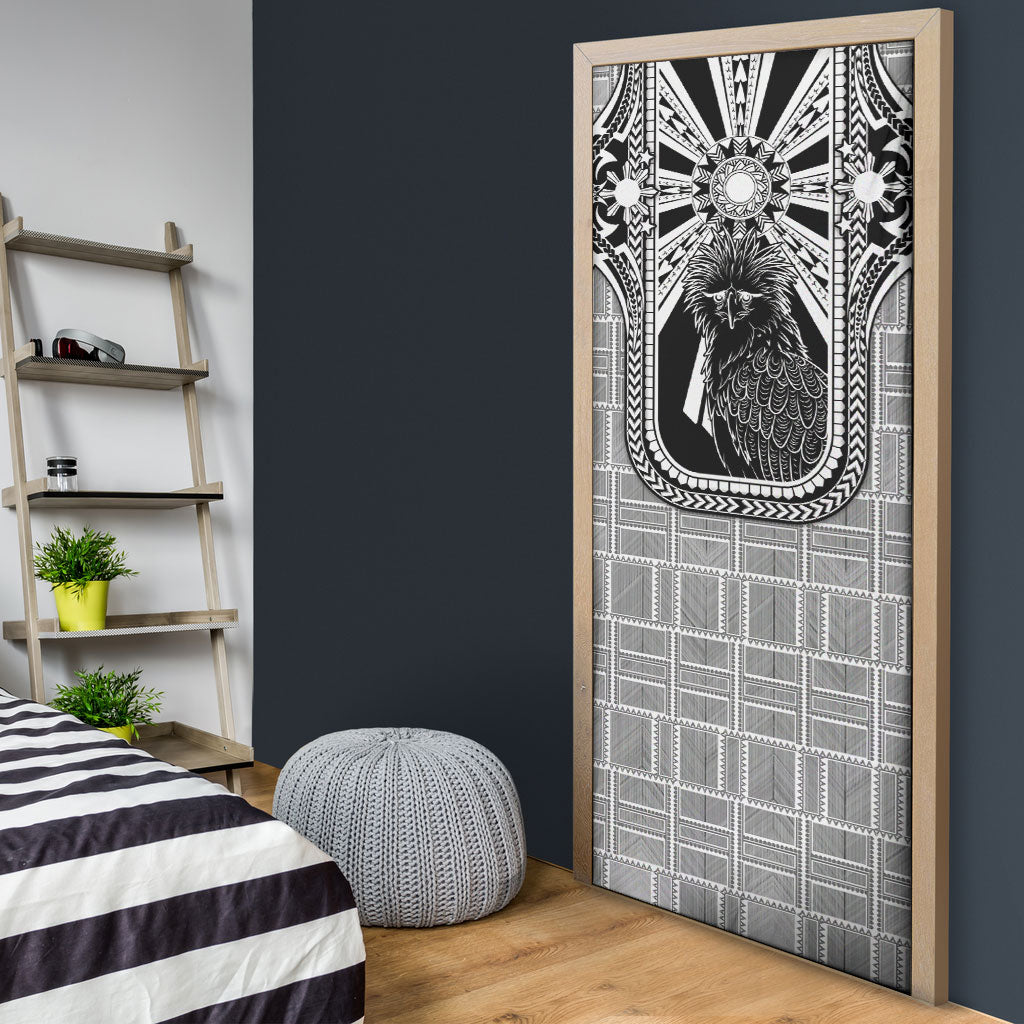Mabuhay Philippines Festival Door Cover Philippine Eagle Sun Three Stars Barong Pattern DT05 - Polynesian Pride