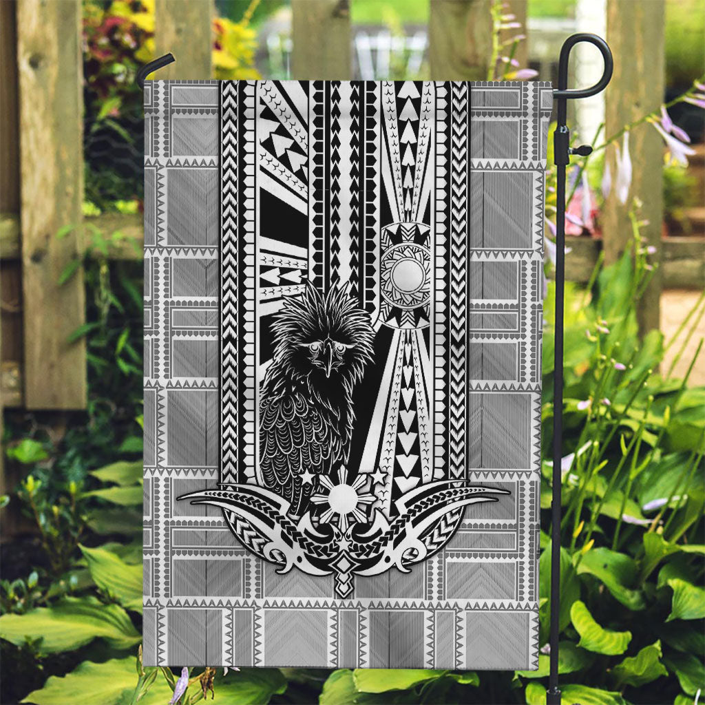Mabuhay Philippines Festival Garden Flag Philippine Eagle Sun Three Stars Barong Pattern DT05 Garden Flag Gray - Polynesian Pride