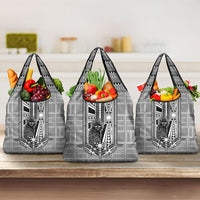 Mabuhay Philippines Festival Grocery Bag Philippine Eagle Sun Three Stars Barong Pattern DT05 3-pack One Size Gray - Polynesian Pride