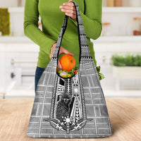 Mabuhay Philippines Festival Grocery Bag Philippine Eagle Sun Three Stars Barong Pattern DT05 - Polynesian Pride