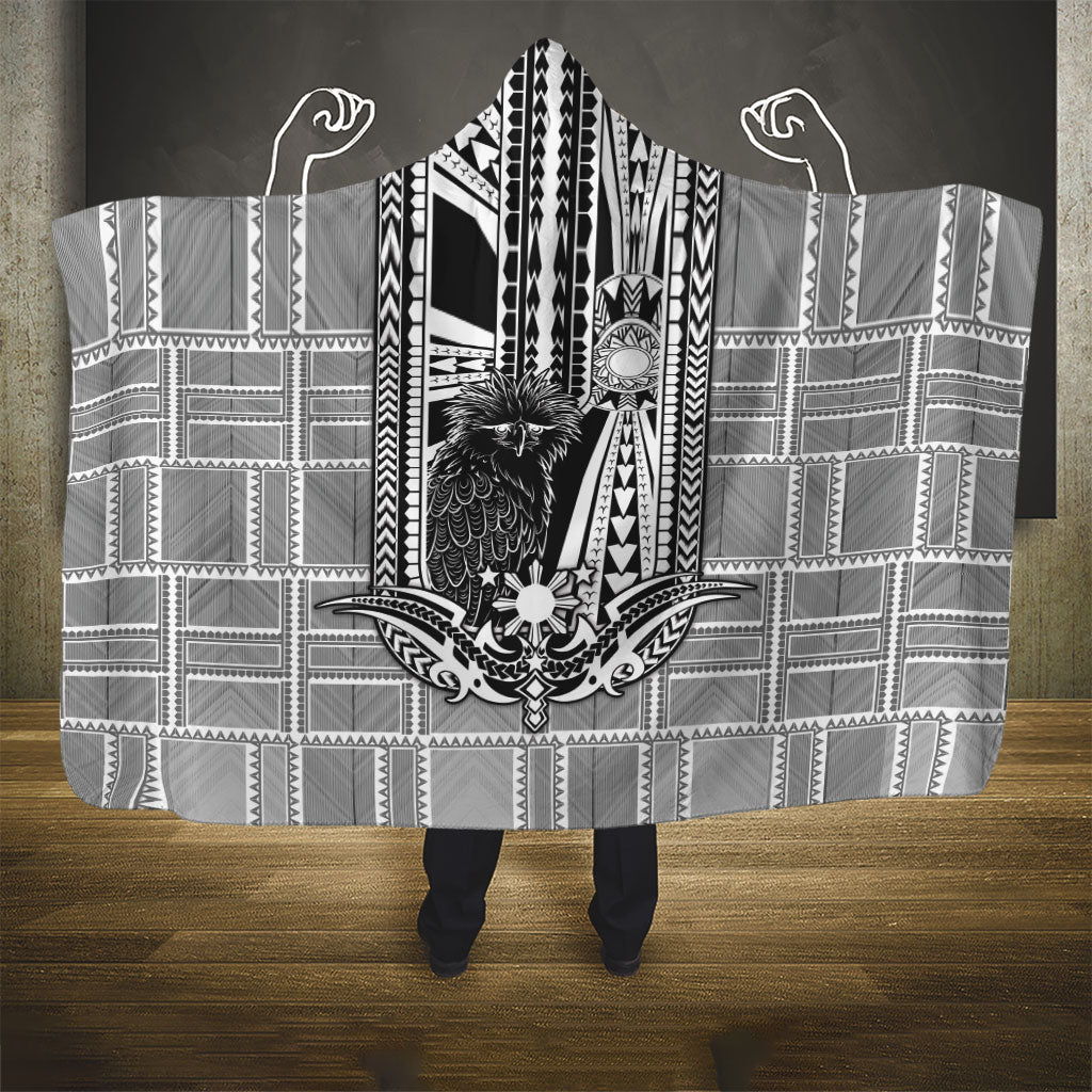 Mabuhay Philippines Festival Hooded Blanket Philippine Eagle Sun Three Stars Barong Pattern DT05 - Polynesian Pride