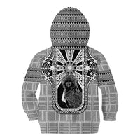 Mabuhay Philippines Festival Kid Hoodie Philippine Eagle Sun Three Stars Barong Pattern DT05 - Polynesian Pride