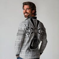 Mabuhay Philippines Festival Long Sleeve Polo Shirt Philippine Eagle Sun Three Stars Barong Pattern DT05 - Polynesian Pride