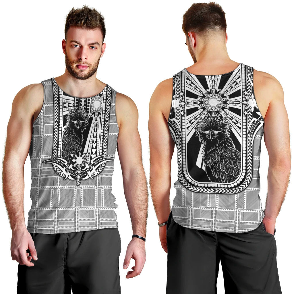 Mabuhay Philippines Festival Men Tank Top Philippine Eagle Sun Three Stars Barong Pattern DT05 - Polynesian Pride