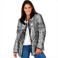 Mabuhay Philippines Festival Padded Jacket Philippine Eagle Sun Three Stars Barong Pattern DT05 Women Gray - Polynesian Pride