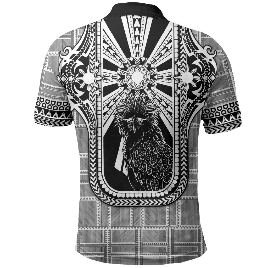 Mabuhay Philippines Festival Polo Shirt Philippine Eagle Sun Three Stars Barong Pattern DT05 - Polynesian Pride