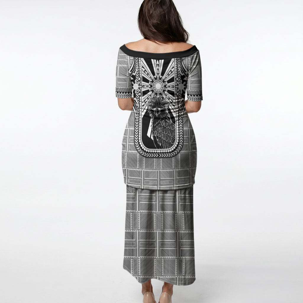 Mabuhay Philippines Festival Puletasi Philippine Eagle Sun Three Stars Barong Pattern DT05 - Polynesian Pride