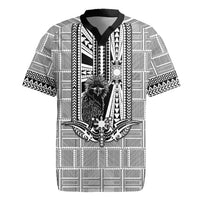 Mabuhay Philippines Festival Rugby Jersey Philippine Eagle Sun Three Stars Barong Pattern DT05 Gray - Polynesian Pride