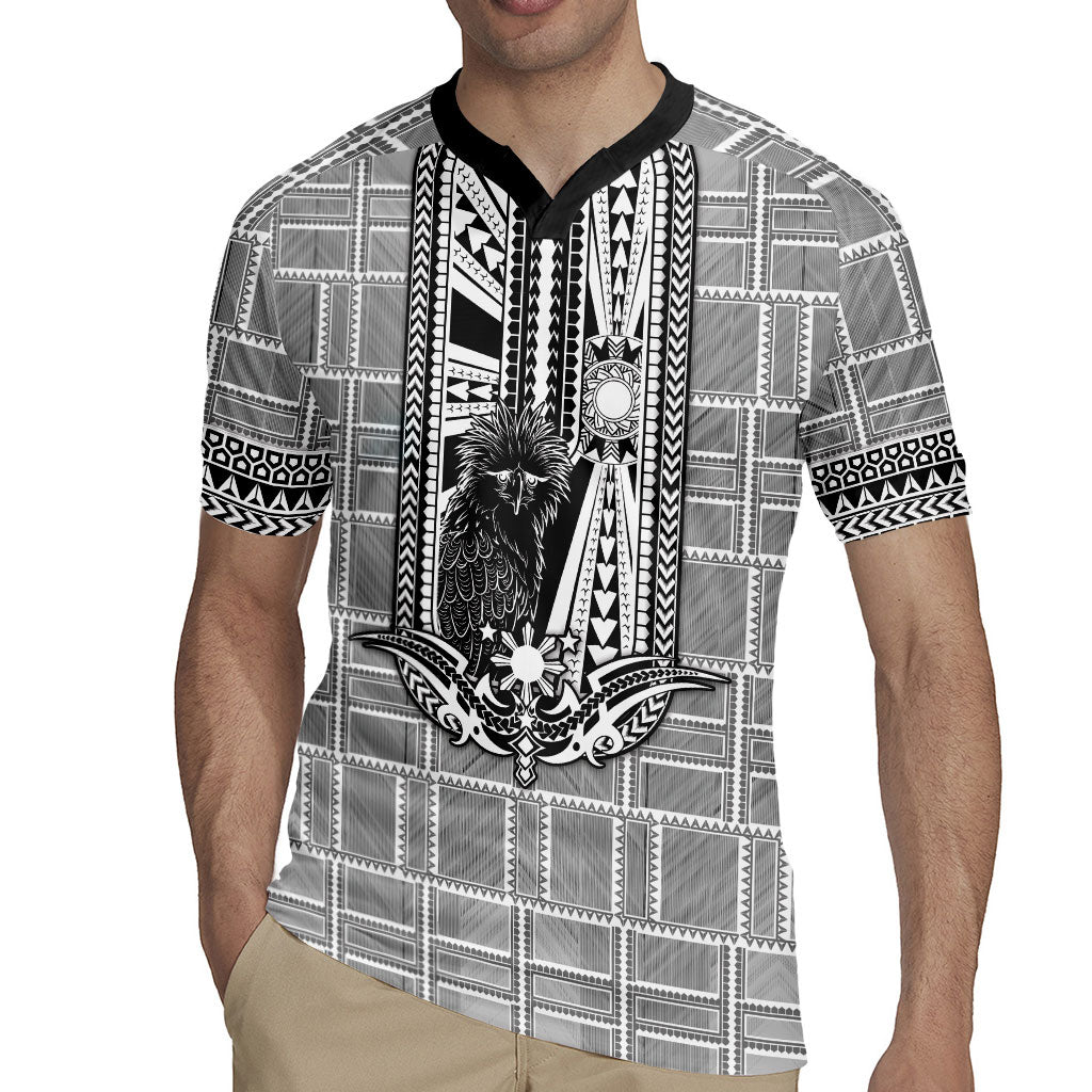 Mabuhay Philippines Festival Rugby Jersey Philippine Eagle Sun Three Stars Barong Pattern DT05 - Polynesian Pride