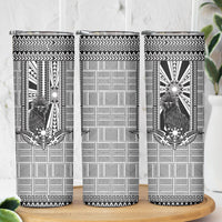 Mabuhay Philippines Festival Skinny Tumbler Philippine Eagle Sun Three Stars Barong Pattern DT05 - Polynesian Pride