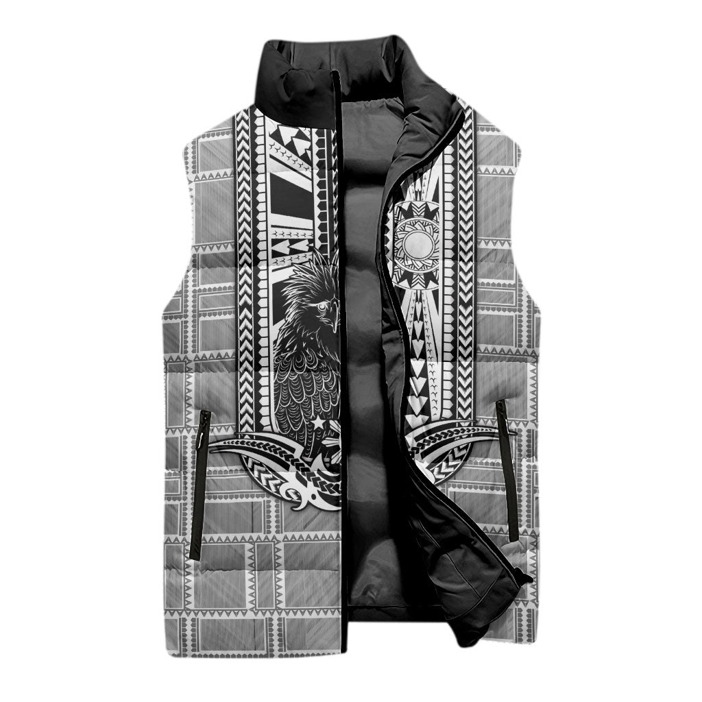 Mabuhay Philippines Festival Sleeveless Puffer Jacket Philippine Eagle Sun Three Stars Barong Pattern DT05 - Polynesian Pride
