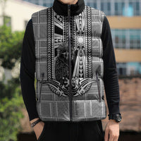Mabuhay Philippines Festival Sleeveless Puffer Jacket Philippine Eagle Sun Three Stars Barong Pattern DT05 - Polynesian Pride