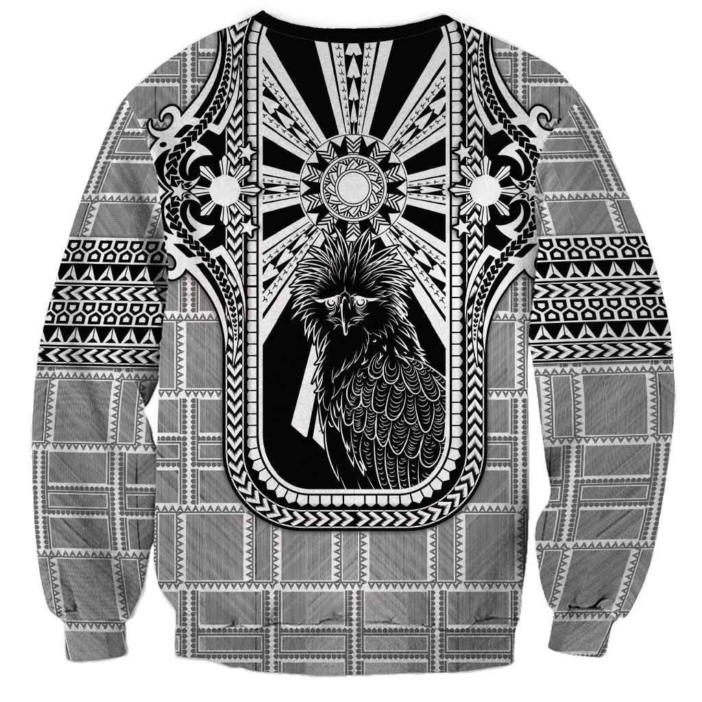 Mabuhay Philippines Festival Sweatshirt Philippine Eagle Sun Three Stars Barong Pattern DT05 - Polynesian Pride