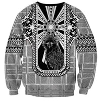 Mabuhay Philippines Festival Sweatshirt Philippine Eagle Sun Three Stars Barong Pattern DT05 - Polynesian Pride