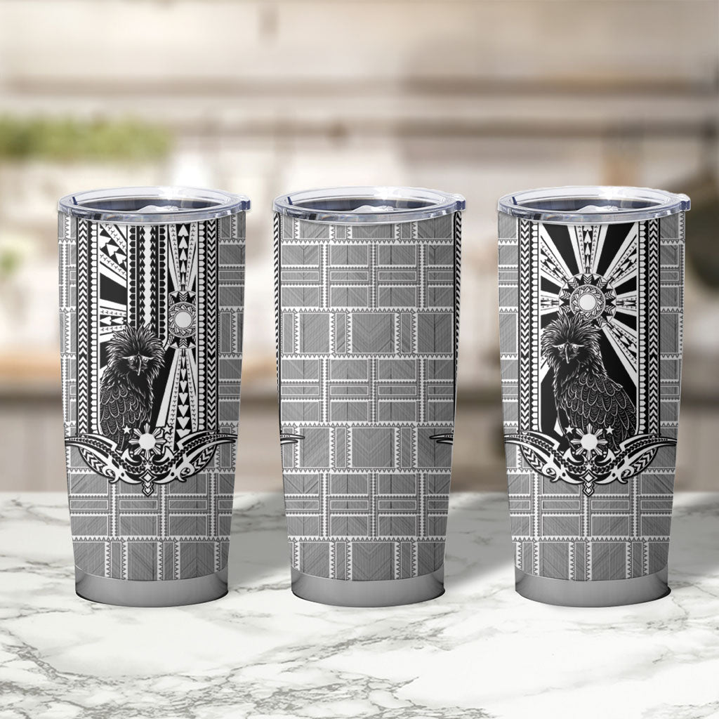 Mabuhay Philippines Festival Tumbler Cup Philippine Eagle Sun Three Stars Barong Pattern DT05 - Polynesian Pride