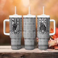 Mabuhay Philippines Festival Tumbler With Handle Philippine Eagle Sun Three Stars Barong Pattern DT05 - Polynesian Pride