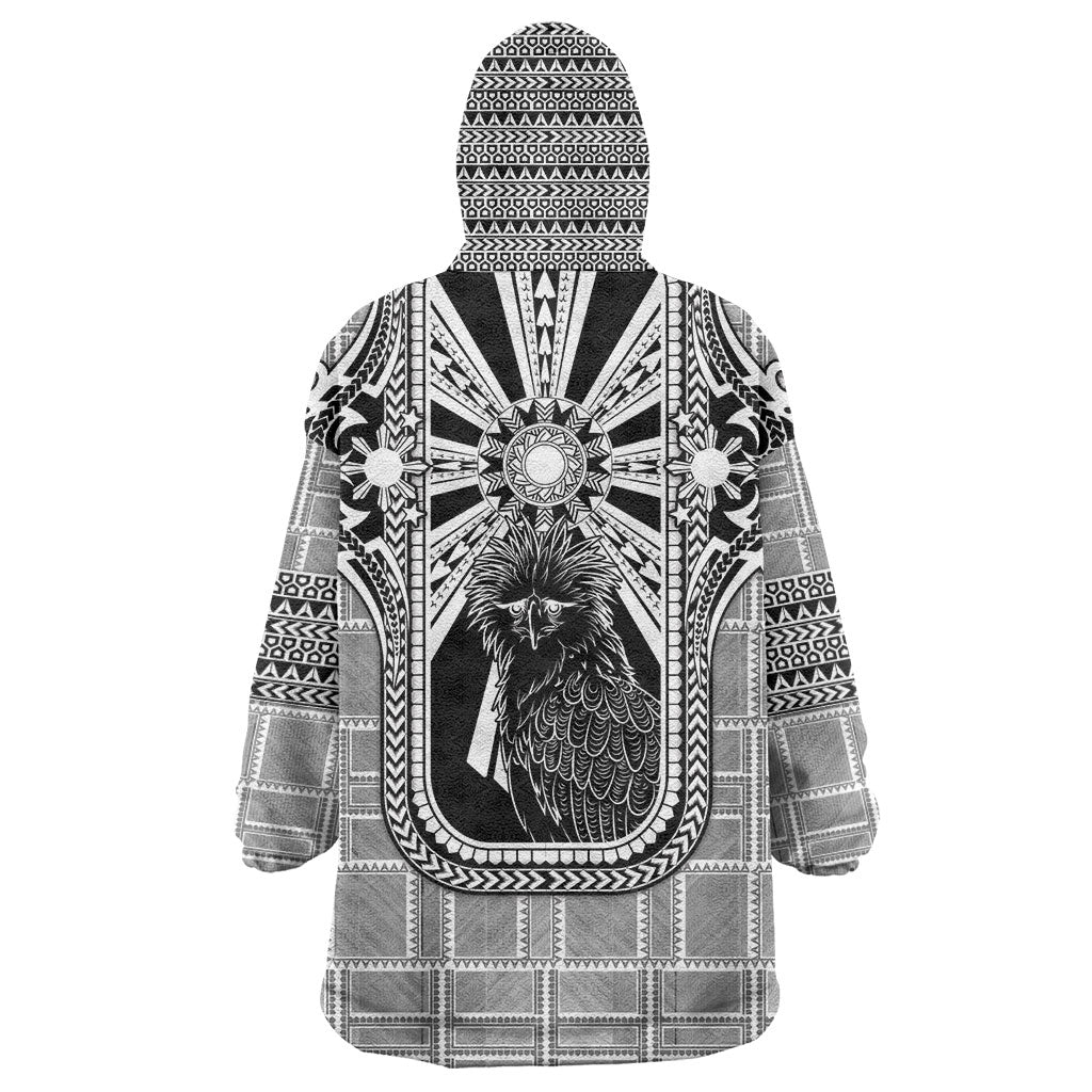 Mabuhay Philippines Festival Wearable Blanket Hoodie Philippine Eagle Sun Three Stars Barong Pattern DT05 - Polynesian Pride