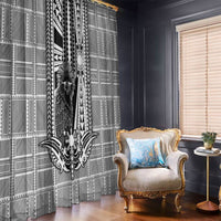 Mabuhay Philippines Festival Window Curtain Philippine Eagle Sun Three Stars Barong Pattern DT05 - Polynesian Pride