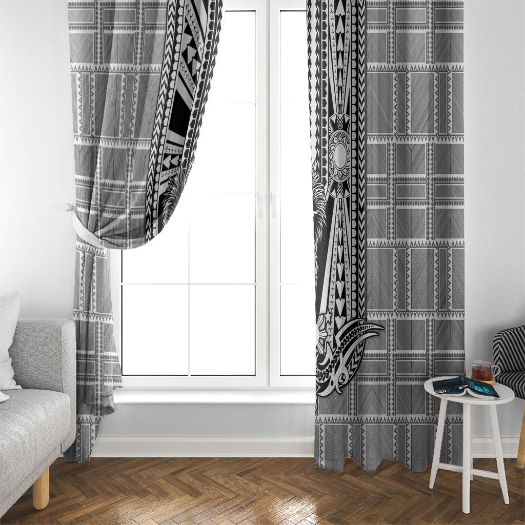 Mabuhay Philippines Festival Window Curtain Philippine Eagle Sun Three Stars Barong Pattern DT05 - Polynesian Pride